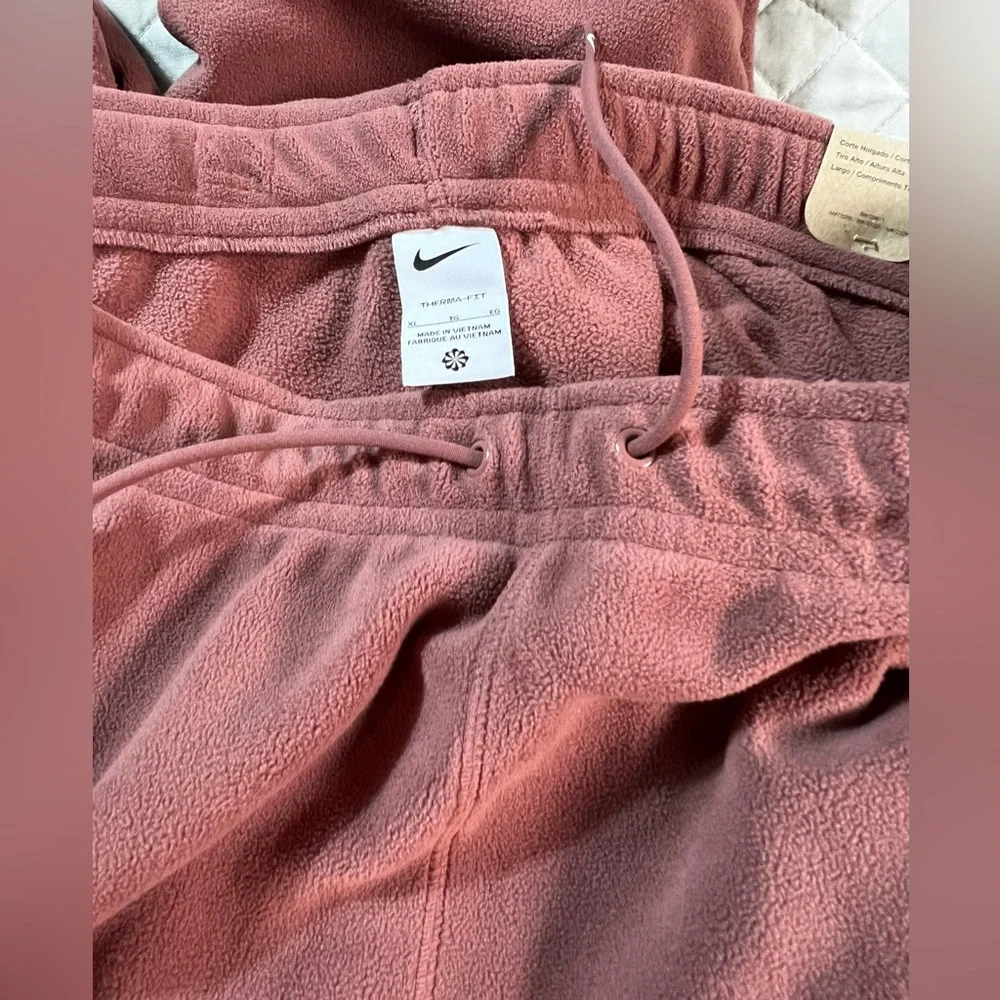Nike women’s Therma-FIT Fleece Sweatpants size XL brown High Rise FB5578-218 - Picture 8 of 13